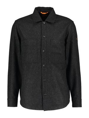 Zwart hemd in dikkere stof Hugo Boss