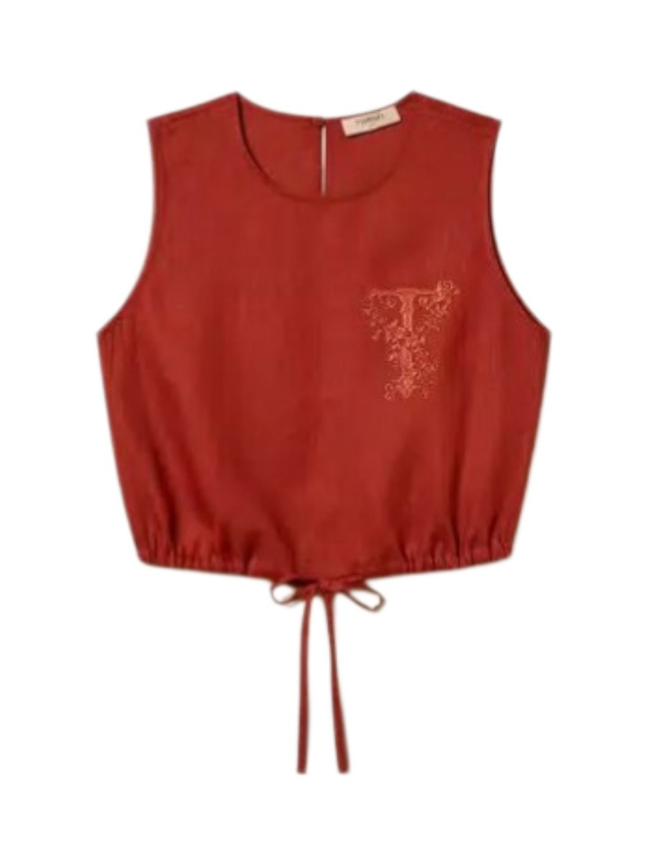 Roestkleurige top Twinset 