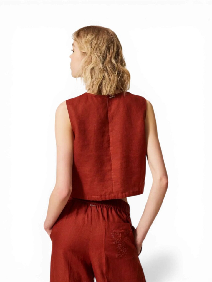 Roestkleurige top Twinset 