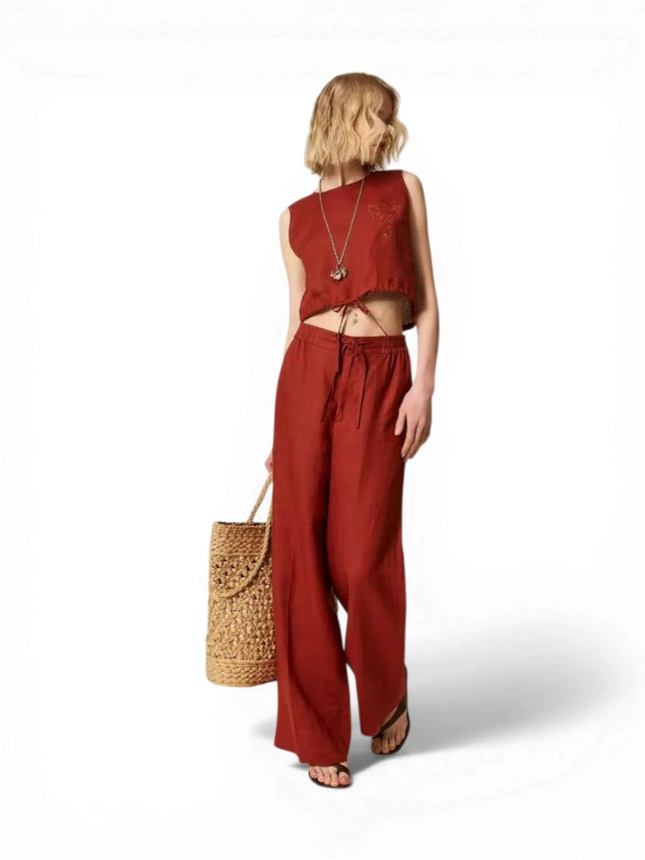 Roestkleurige top Twinset 