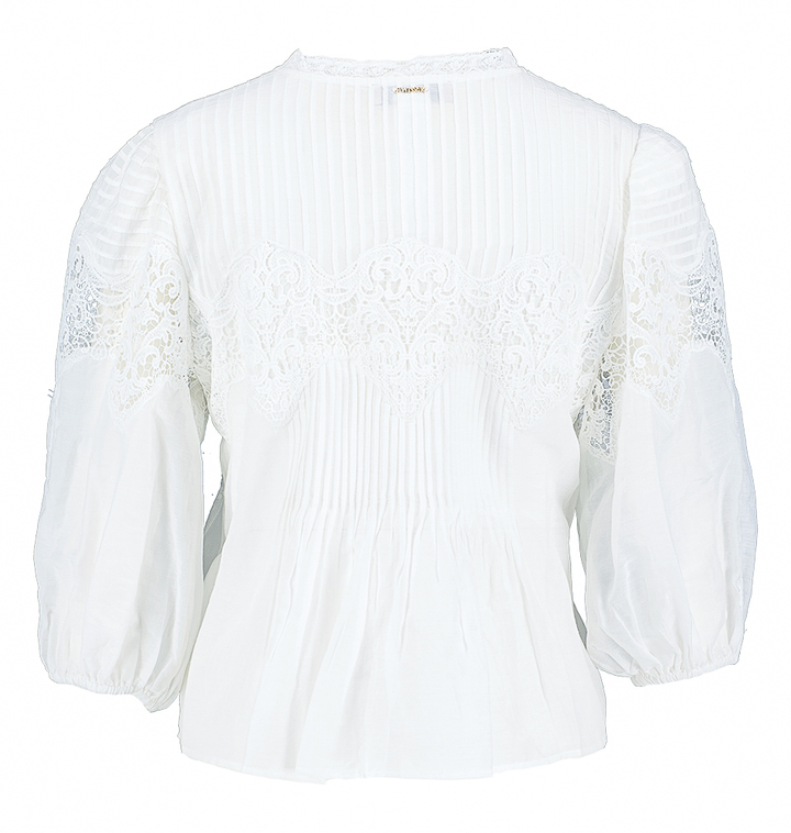 Witte bloes met kant Twinset 