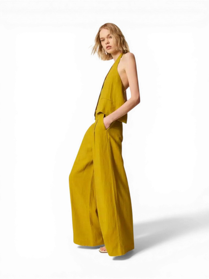 Groene geklede broek Twinset Milano