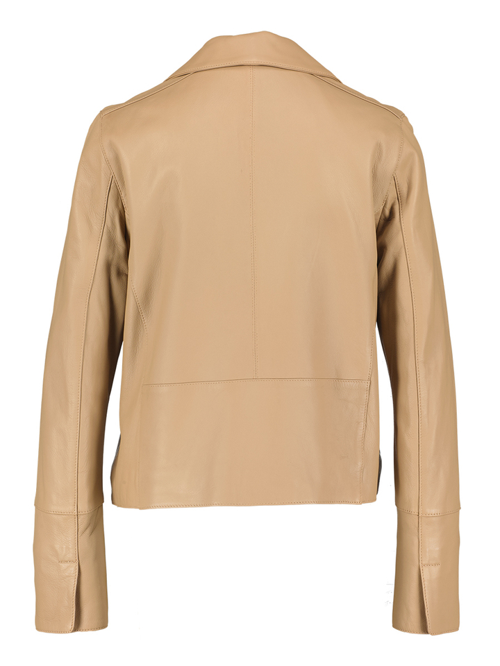 Bruine lederen korte jas Lexia Oakwood 