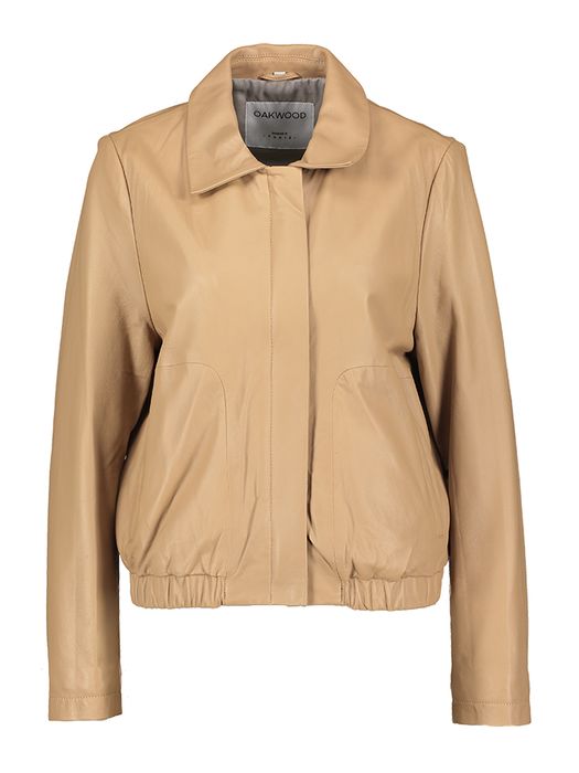 Camelkleurige lederen jas Odessa Oakwood