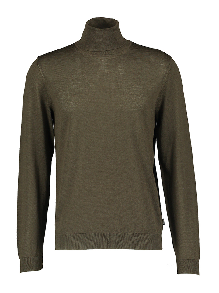 Kaki groene trui met rolkraag Hugo Boss 