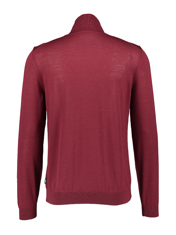 Bordeaux wollen pull met rolkraag Hugo Boss