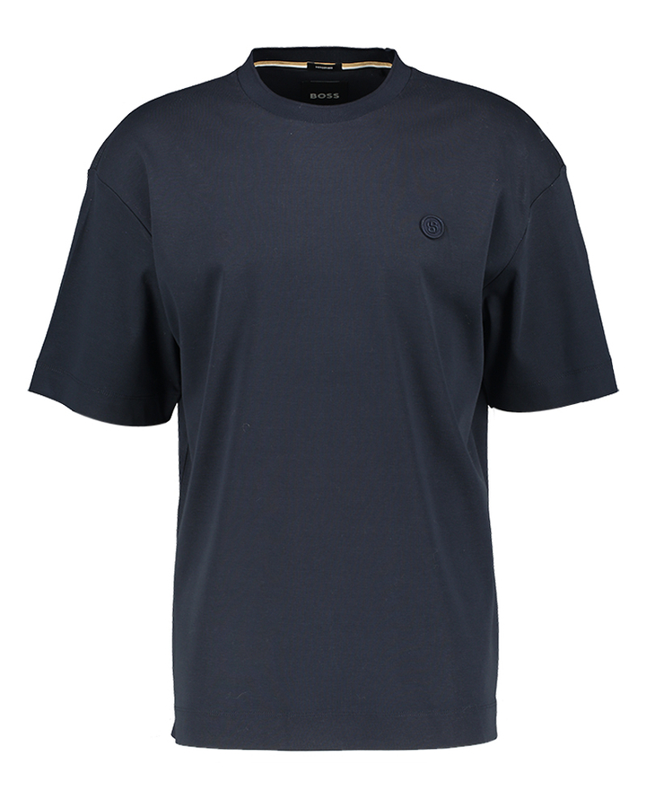 Donkerblauwe t-shirt met ronde hals Hugo Boss 