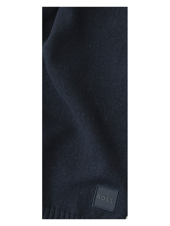 Donkerblauwe wollen sjaal Akaio Hugo Boss