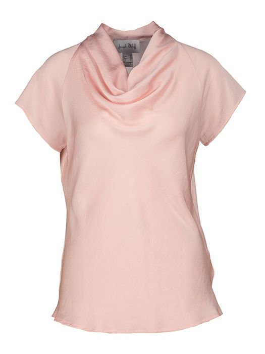 Roze t-shirt met watervalkraag Joseph Ribkoff