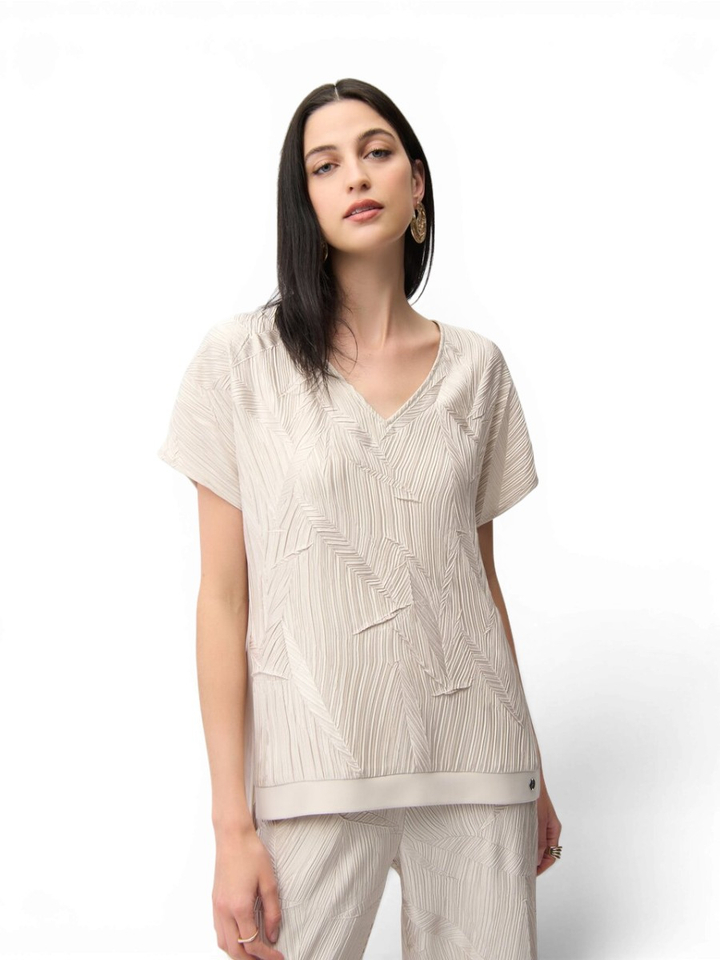 Beige t-shirt met structuur Joseph Ribkoff