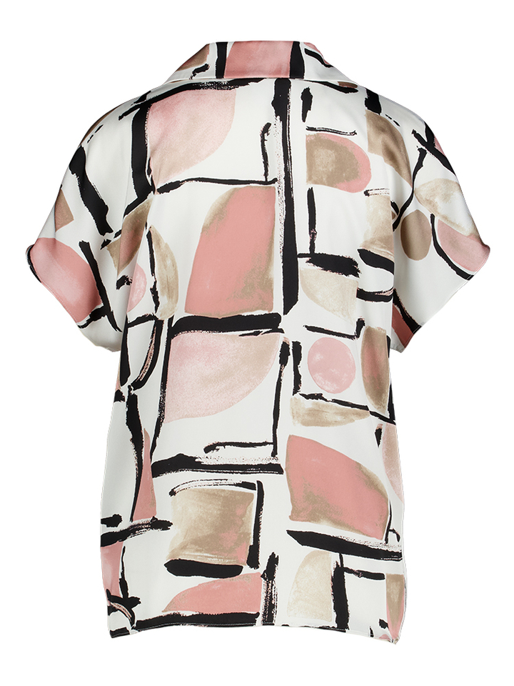 Beige bloes met multicolor print Joseph Ribkoff 