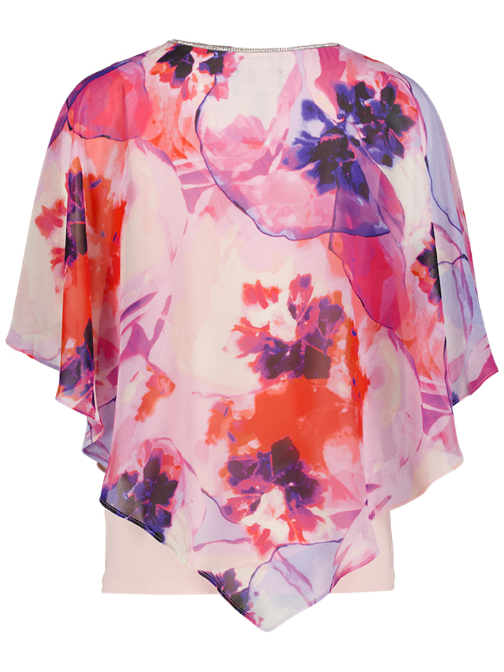 Rooskleurige bloes met bloemenprint Joseph Ribkoff