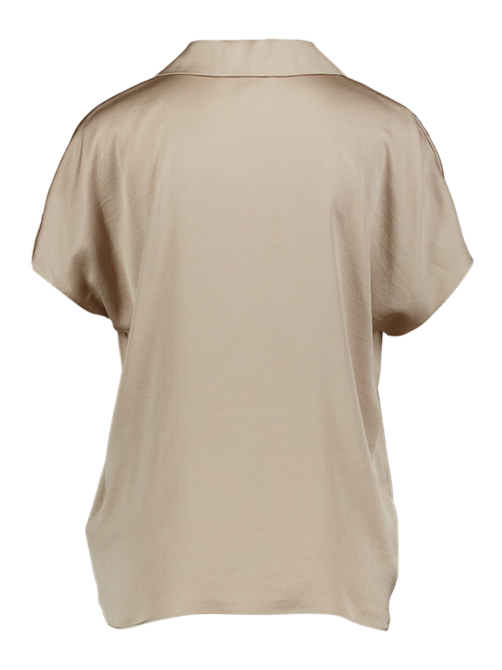 Beige bloes met polo kraag Joseph Ribkoff 