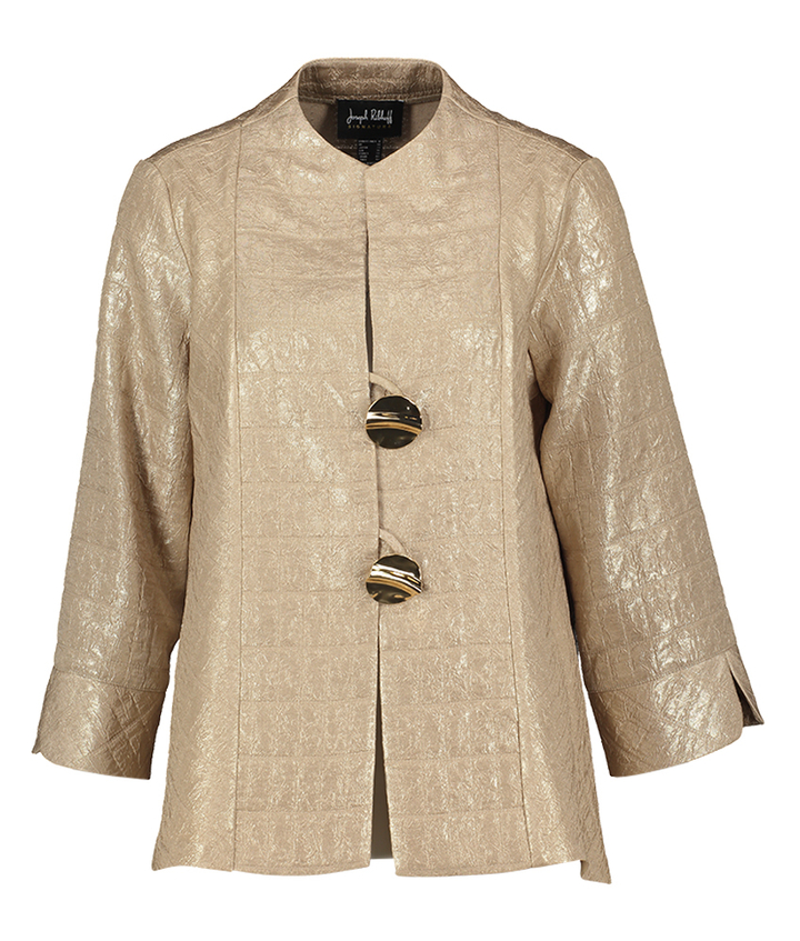 Beige gouden jas met sierlijke knopen Joseph Ribkoff 