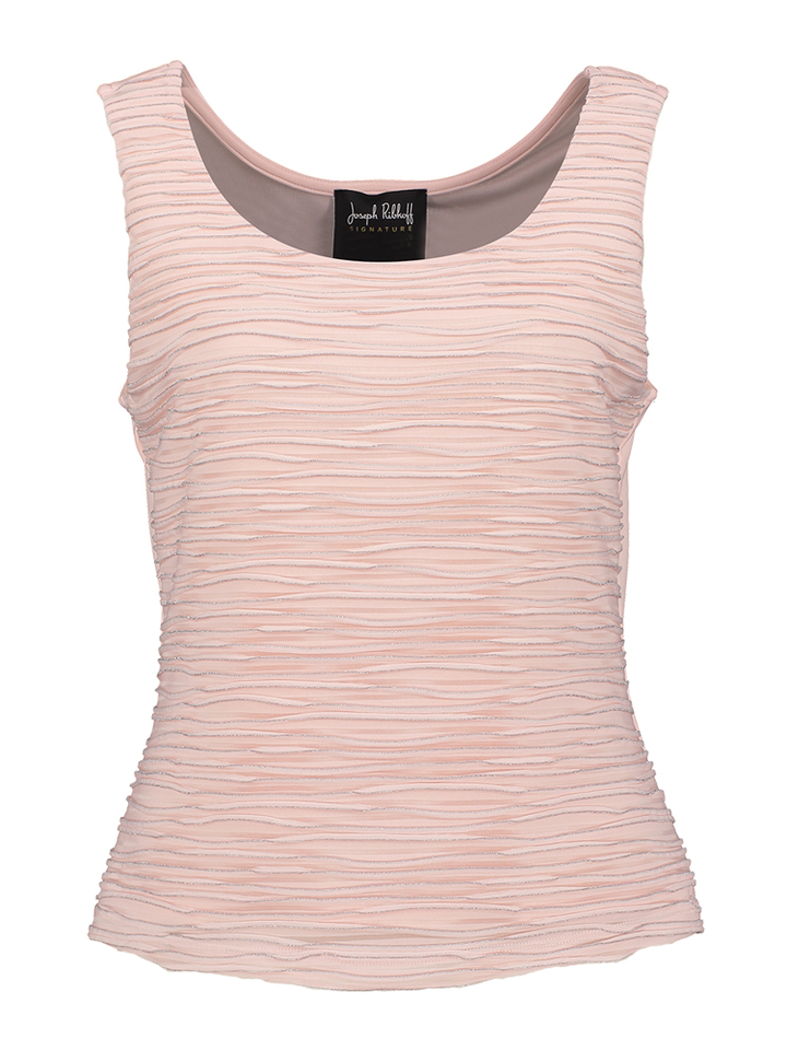 Roze set top en jas met zilver structuur Joseph Ribkoff