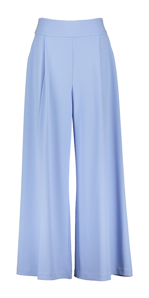 Lichtblauwe wijde broek met bandplooi Joseph Ribkoff 