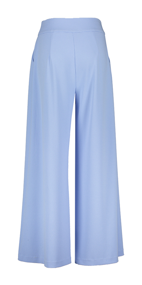 Lichtblauwe wijde broek met bandplooi Joseph Ribkoff 