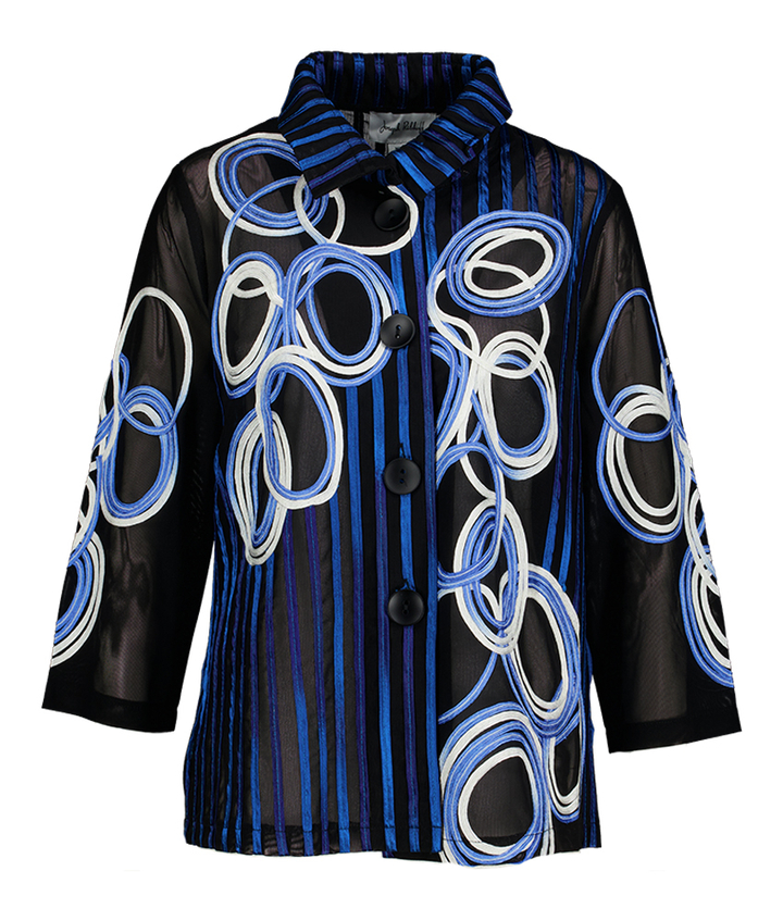 Multicolor doorzichtige gilet met print Joseph Ribkoff