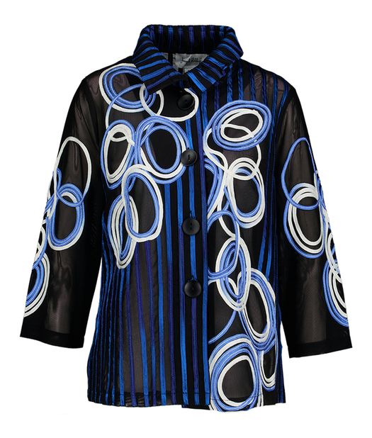 Multicolor doorzichtige gilet met print Joseph Ribkoff