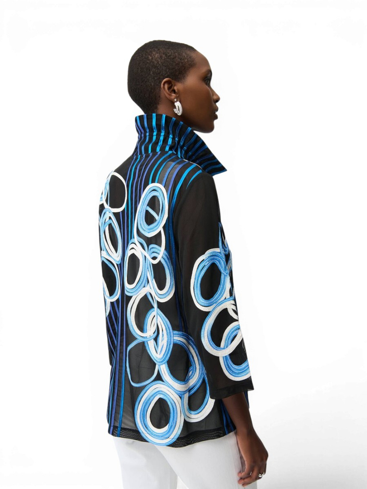 Multicolor doorzichtige gilet met print Joseph Ribkoff