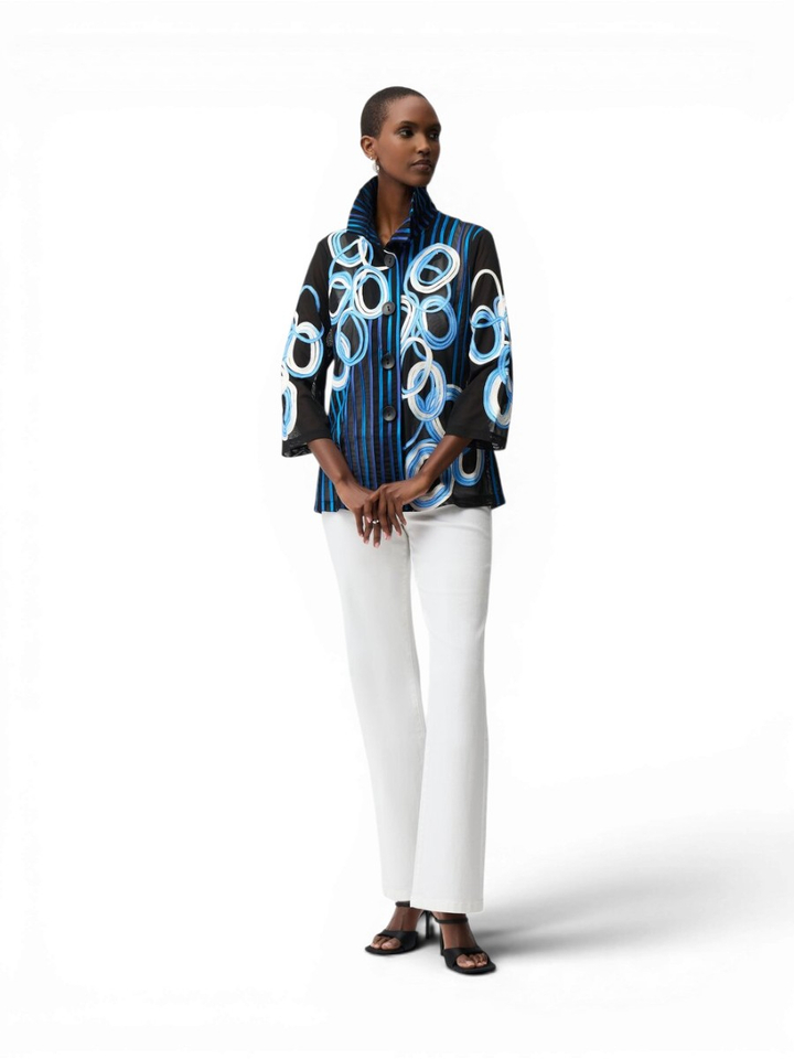 Multicolor doorzichtige gilet met print Joseph Ribkoff
