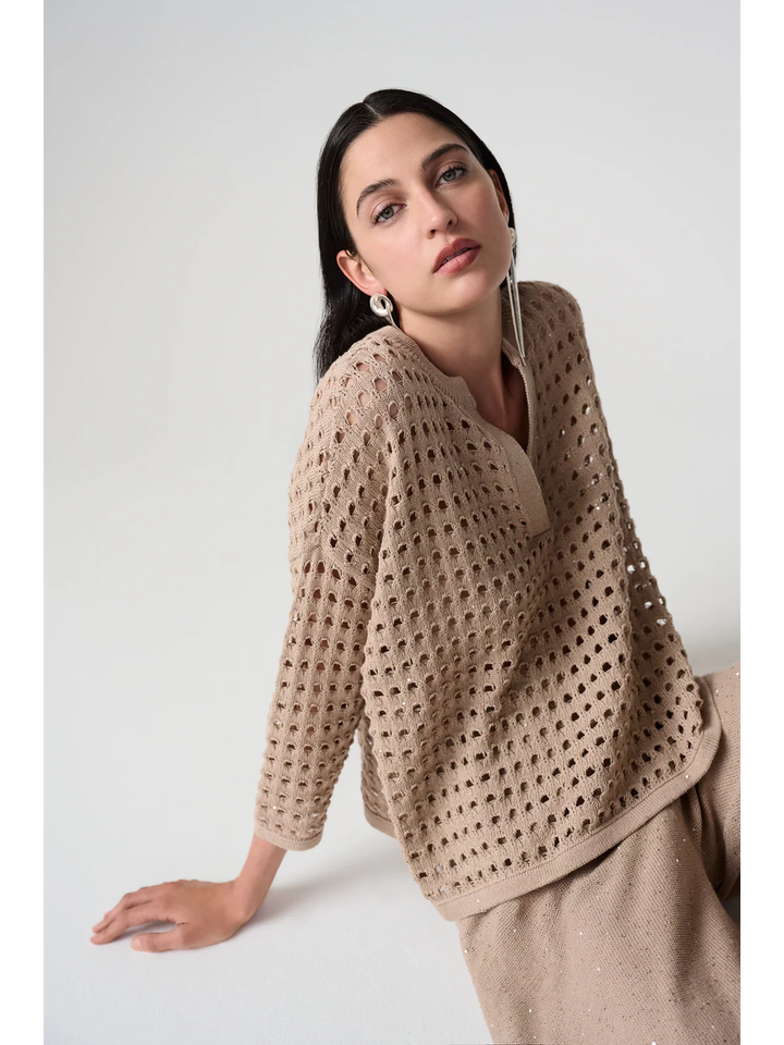 Beige gehaakte trui Joseph Ribkoff