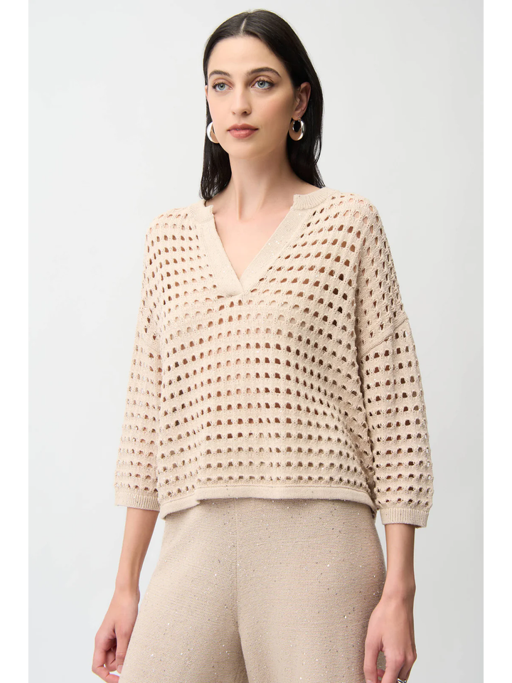 Beige gehaakte trui Joseph Ribkoff