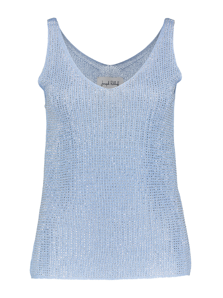 Blauwe top met glitter Joseph Ribkoff 