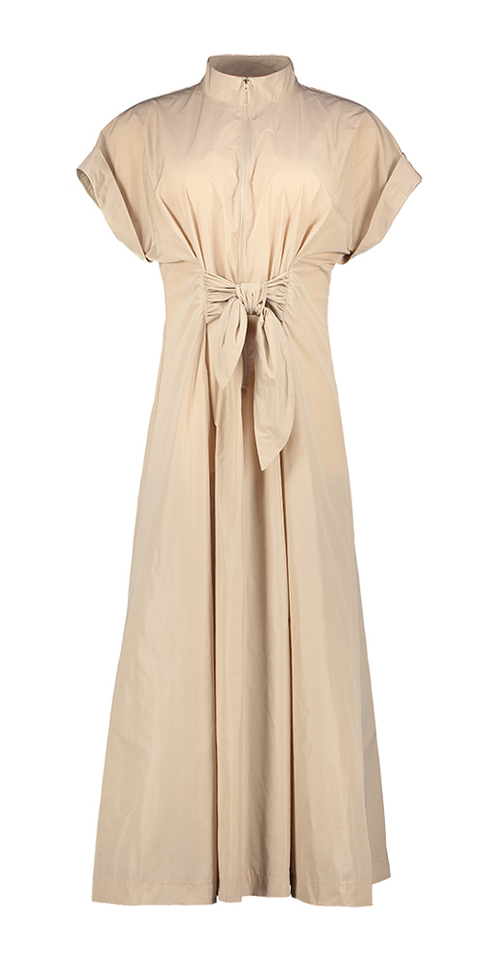 Beige jurk met knoop detail Joseph Ribkoff