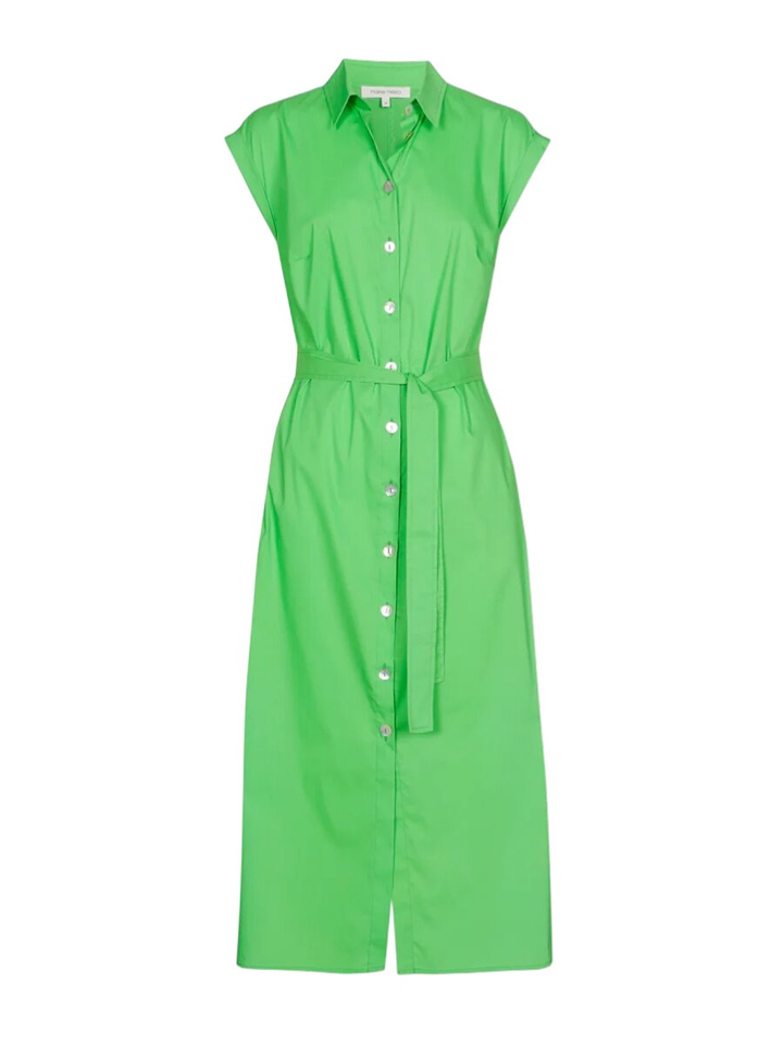 Groene jurk met riem detail Marie Mero