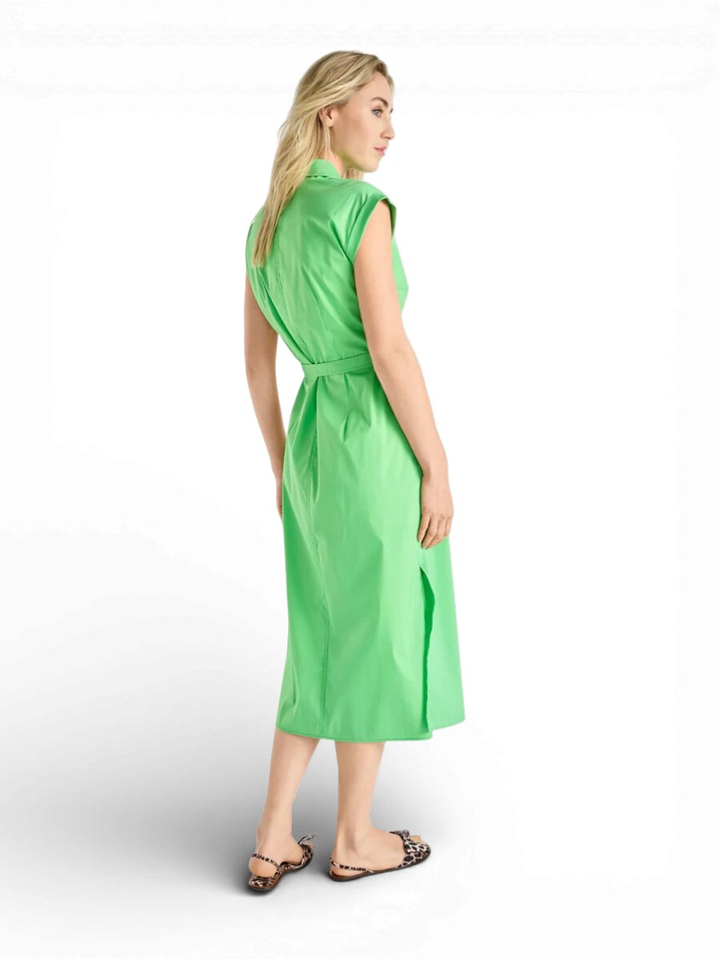 Groene jurk met riem detail Marie Mero