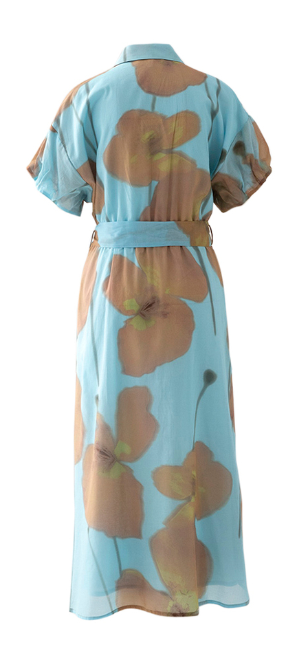 Blauw bruin kleed Marie Méro