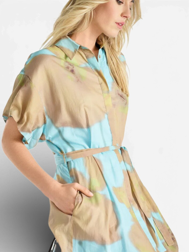 Blauw bruin kleed Marie Méro