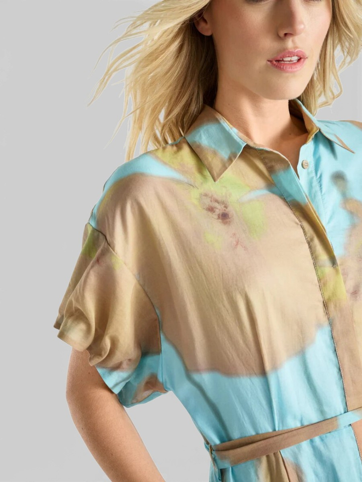 Blauw bruin kleed Marie Méro