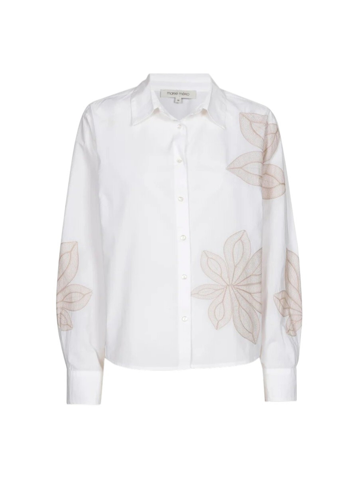 Witte blouse met bloemen opdruk Marie Méro