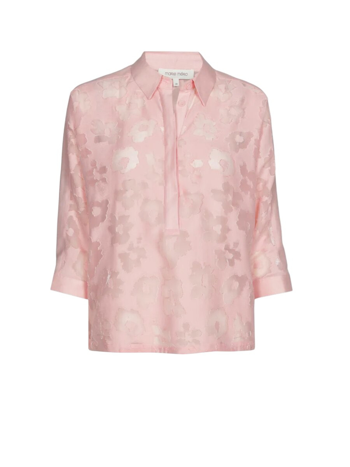 Roze transparante bloemen blouse Marie Mero
