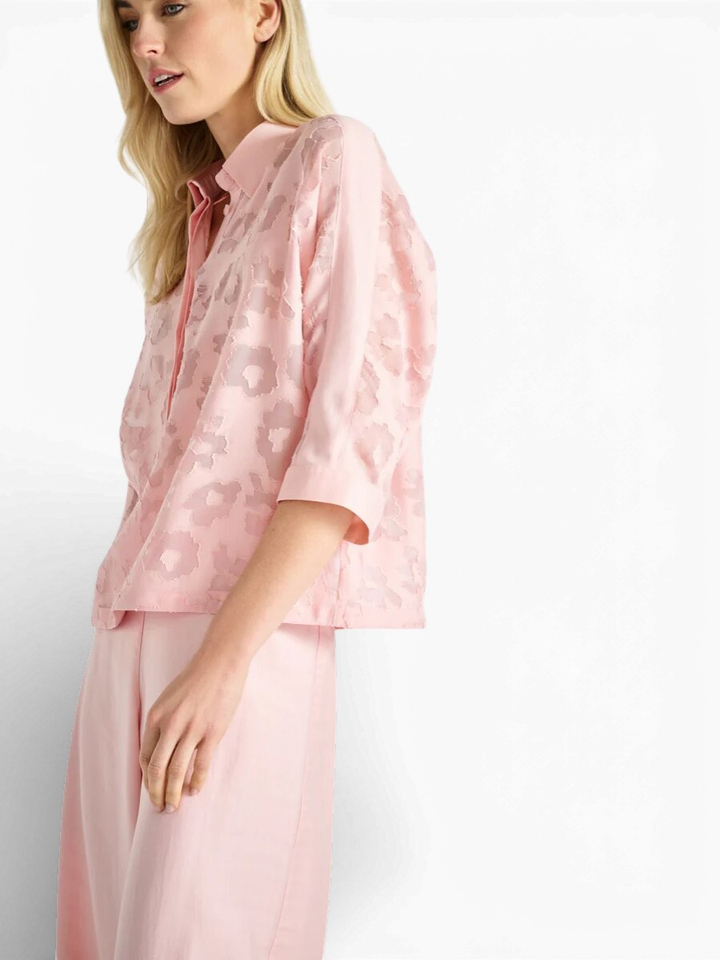 Roze transparante bloemen blouse Marie Mero