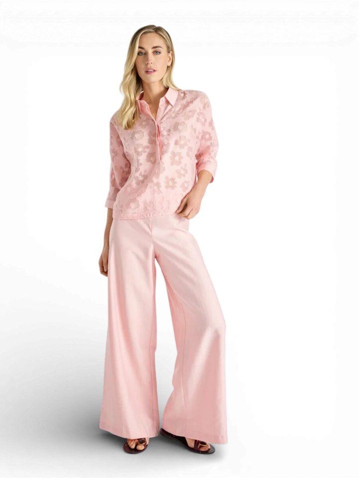 Roze transparante bloemen blouse Marie Mero