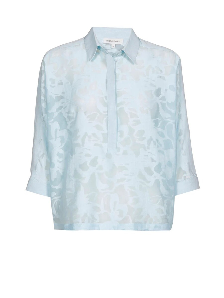 Blauwe transparante bloes Marie Mero 