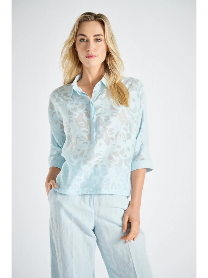 Blauwe transparante bloes Marie Mero 