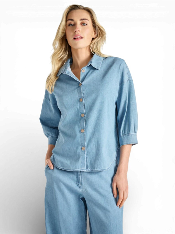 Blauwe jeansbloes Marie Mero