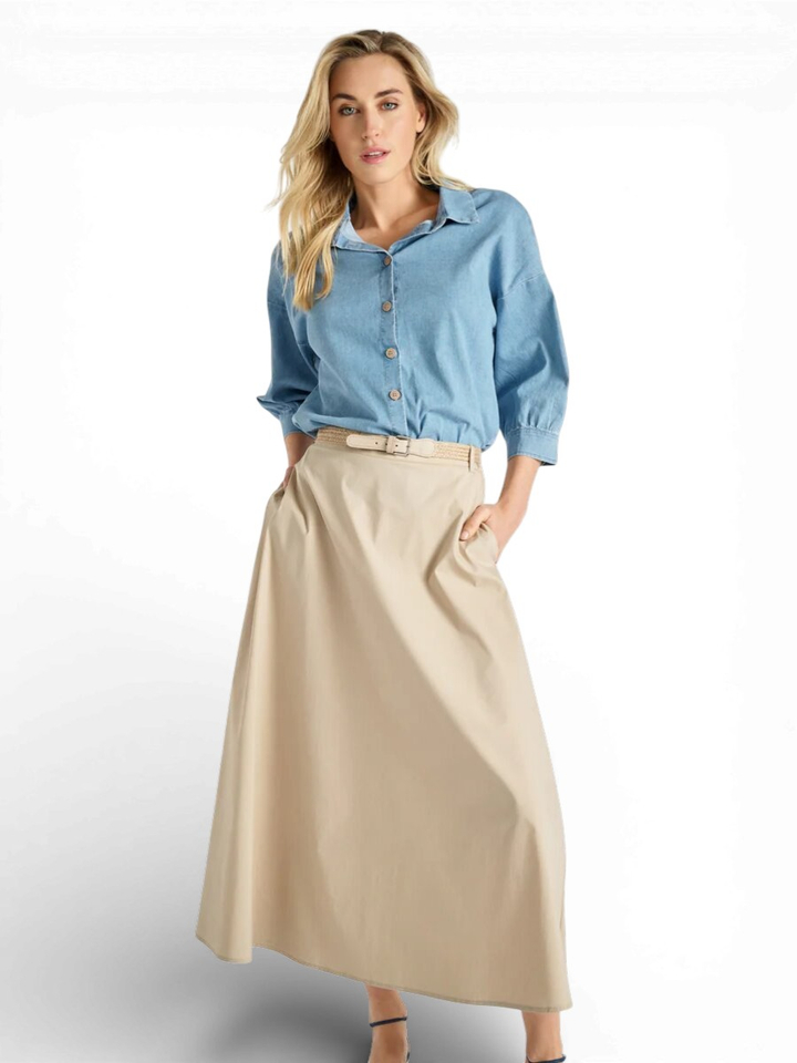 Blauwe jeansbloes Marie Mero