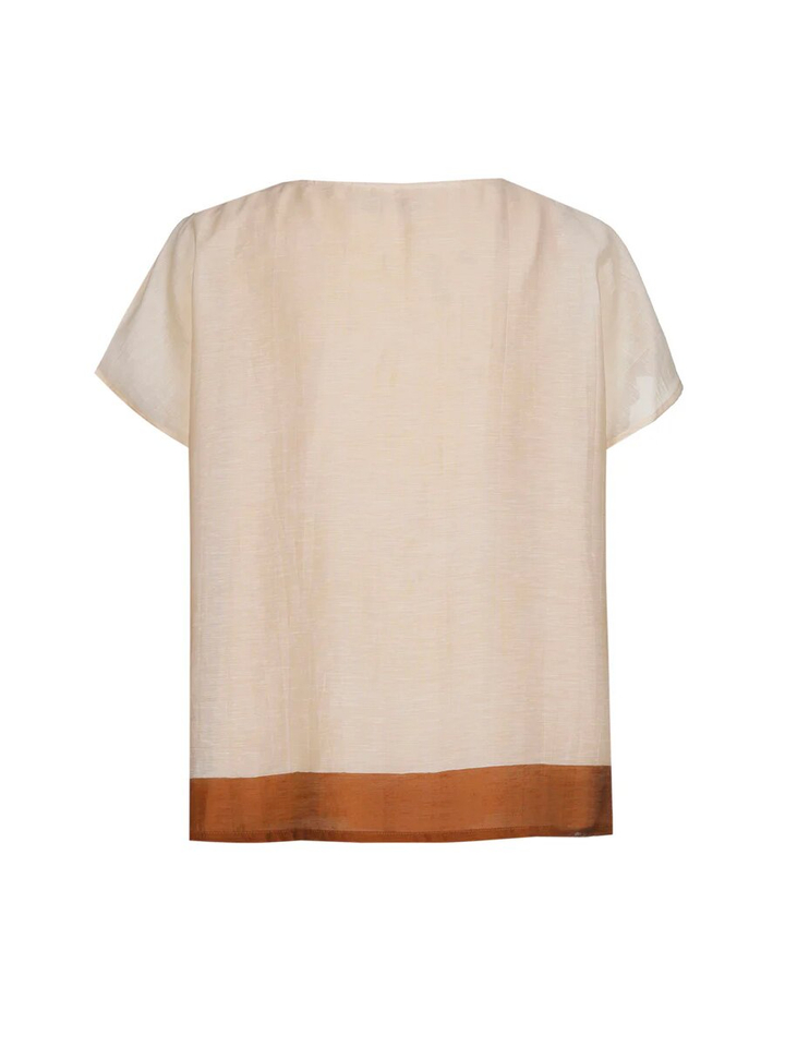 Beige bloes met print Marie Méro