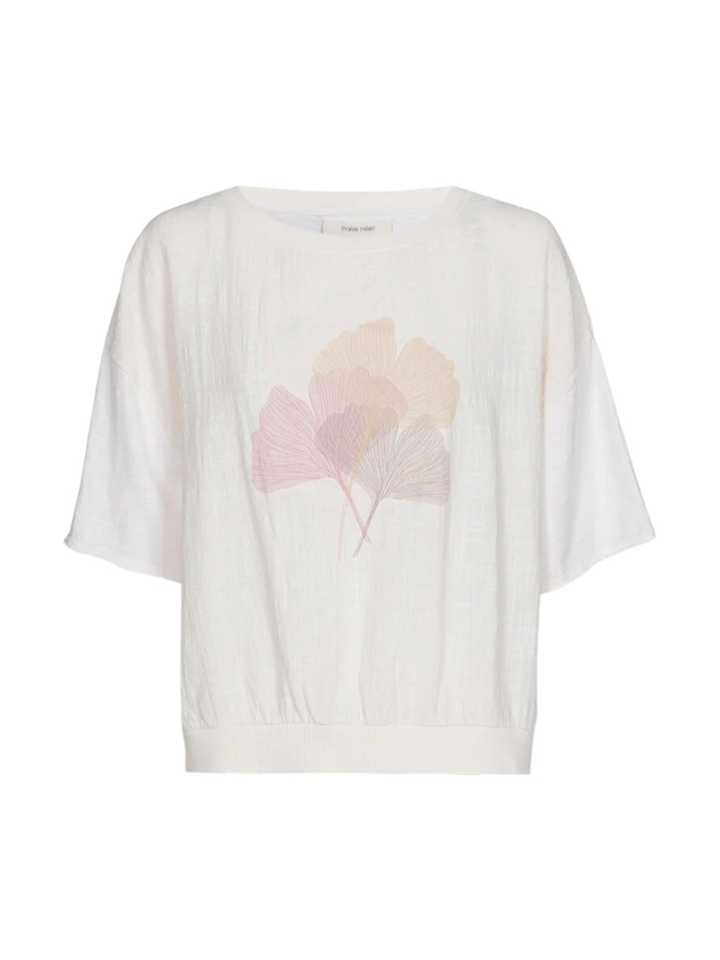 Beige t-shirt met opdruk Marie Méro