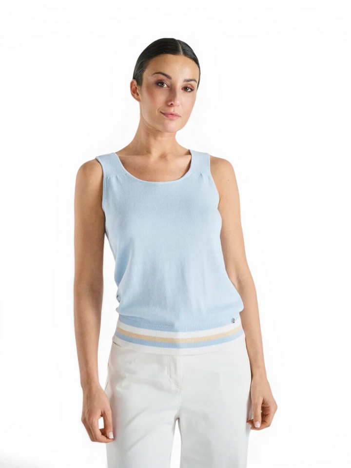 Blauwe gebreide top Marie Mero