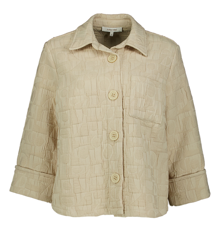 Beige jas met knoopsluiting Marie Mero