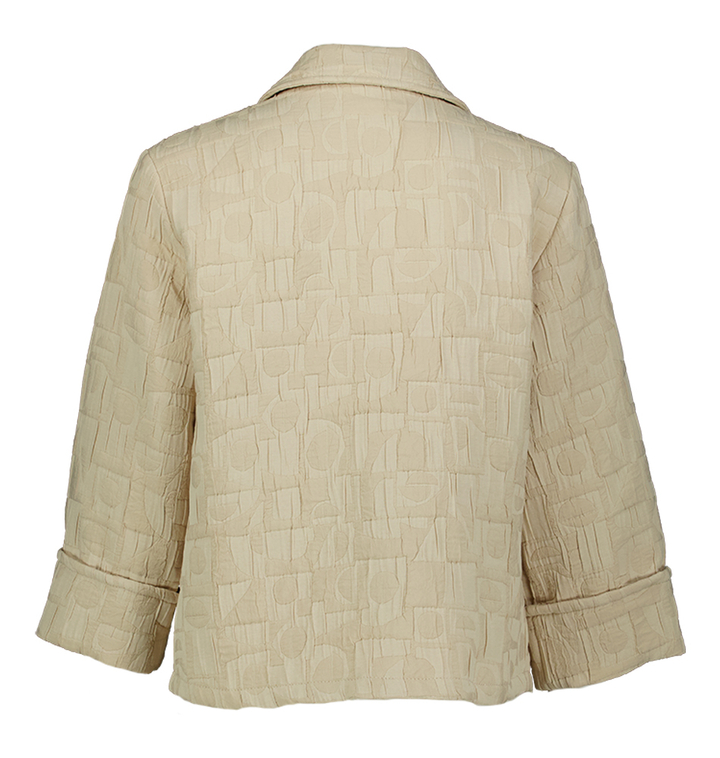 Beige jas met knoopsluiting Marie Mero