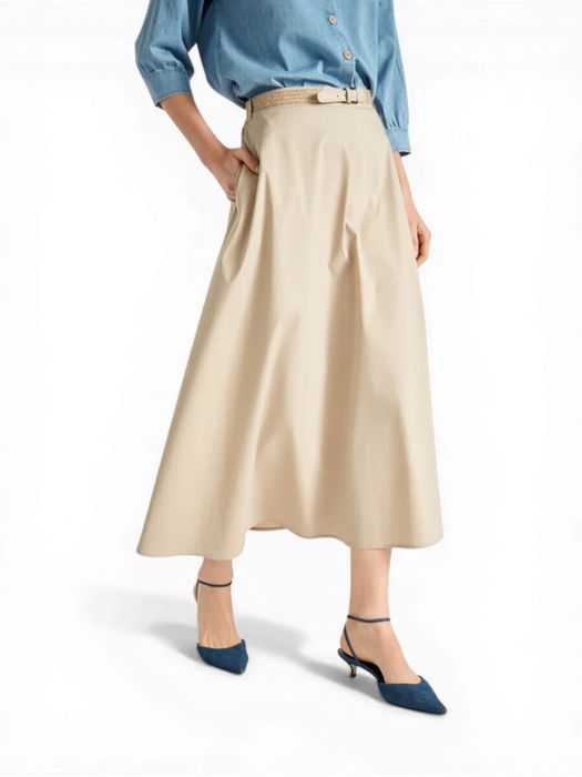 Lange katoenen rok met riem Marie Méro