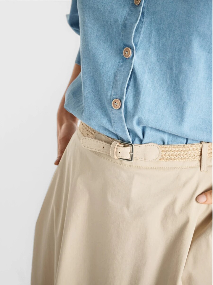 Lange katoenen rok met riem Marie Méro