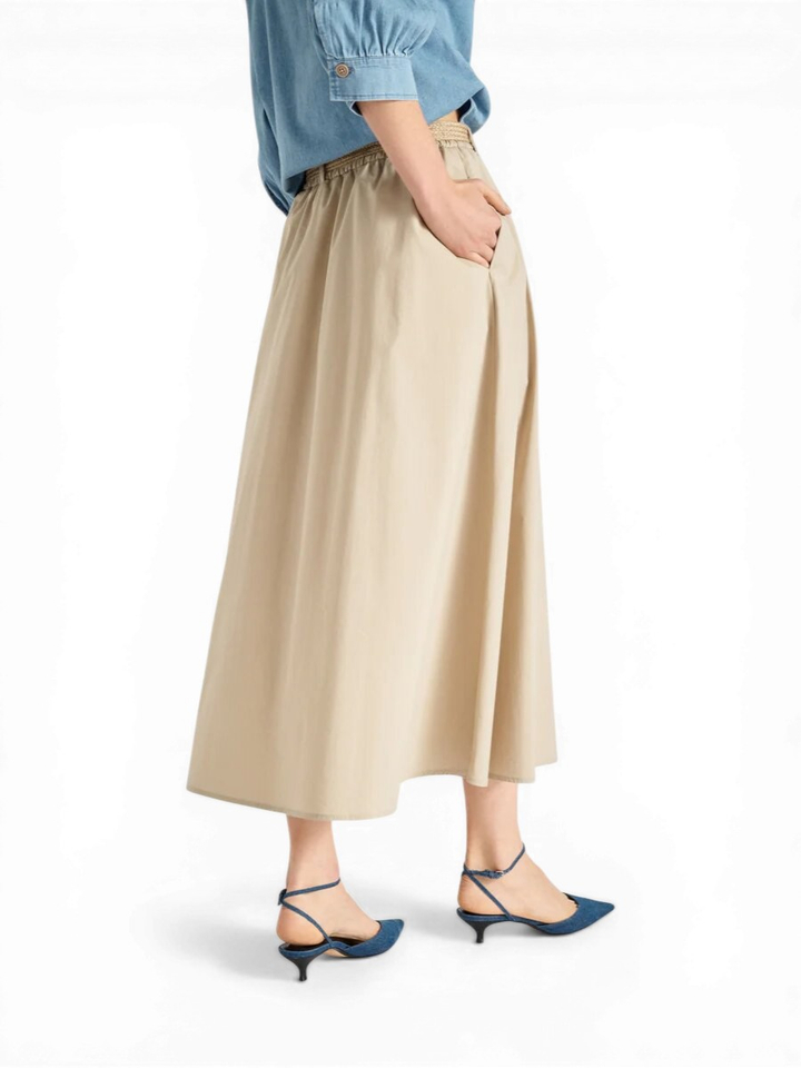 Lange katoenen rok met riem Marie Méro
